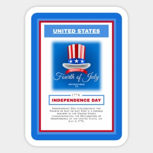 Independence Day - United States - For 4th of july - Print Design Poster - 1706206 Sticker